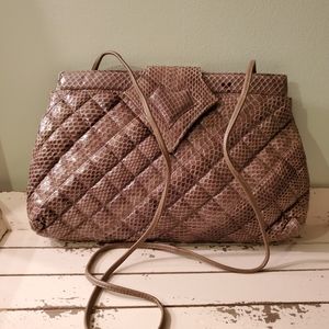 Vintage Gaucho Quilted Snakeskin Purse